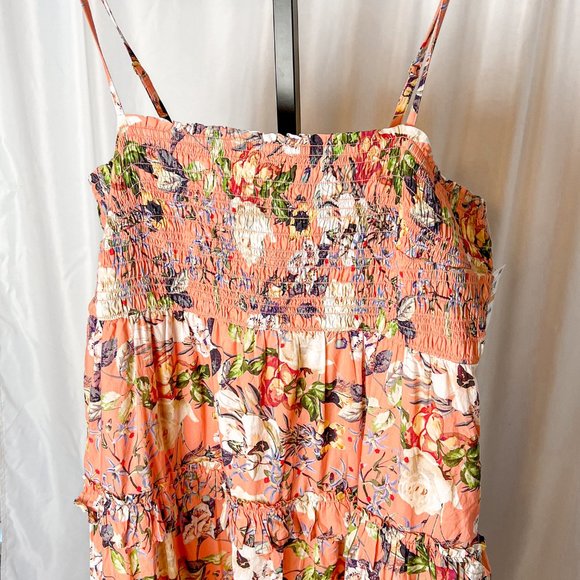 INC International Concepts Floral Maxi Dress - Pink and Green no tags - Picture 3 of 8